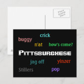 Pittsburghese Postkarte (Vorne/Hinten)