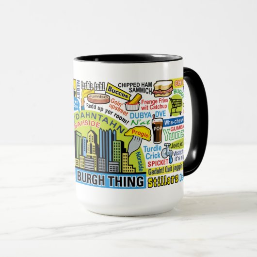 Pittsburghese Tasse (VorderseiteRechts)