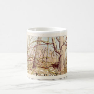 Pittsburghs Frick Park an einem Vorfrühlingtag Kaffeetasse