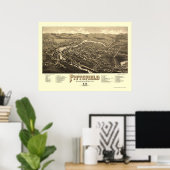 Pittsfield, NH Panoramic Map - 1884 Poster (Heimbüro)