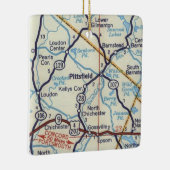 Pittsfield NH Vintage Karte Keramikornament (Rechts)