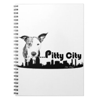Pitty City PitBull Terrier Staffordshire San Diego Notizblock