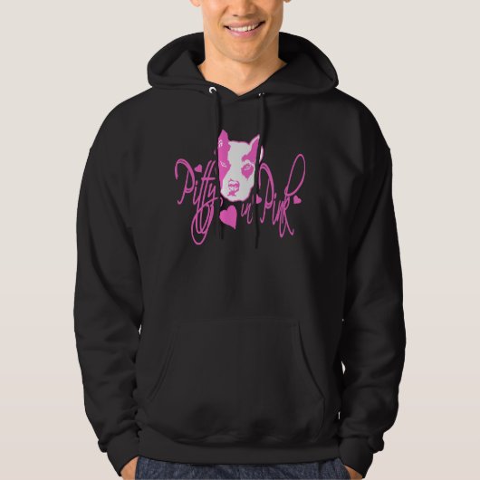 Pitty im rosa schwarzen Hoodie (Vorderseite)