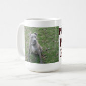 Pitty Party-Gruben-Stier-Rettungs-Tasse Kaffeetasse (Vorderseite Links)