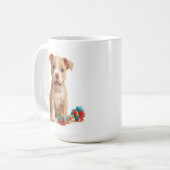Pitty Party - Pitbull Welpe mit farbenfrohen Seils Kaffeetasse (Vorderseite Links)