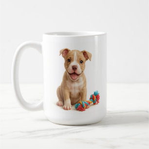 Pitty Party - Pitbull Welpe mit farbenfrohen Seils Kaffeetasse