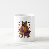 Pitull Dog Ghost Halloween Kaffeetasse (Mittel)