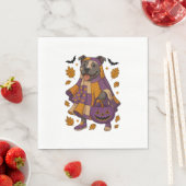 Pitull Dog Ghost Halloween Serviette (Beispiel)