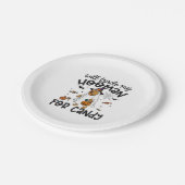 Pitull Dog Halloween Ghost Spooky Pappteller (Schrägansicht)