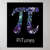 PiTunes ~ Funny Mathe und Music Geek Poster (Vorne)