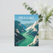 Piva-See Montenegro Postkarte (Stehend Vorderseite)