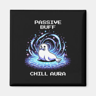 Pive Buff Chill Aura Pixel Art Siegel Retro Gaming Magnet
