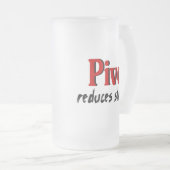 Pivo verringert Druck Mattglas Bierglas (VorderseiteRechts)