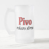 Pivo verringert Druck Mattglas Bierglas (Links)