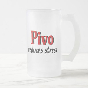 Pivo verringert Druck Mattglas Bierglas