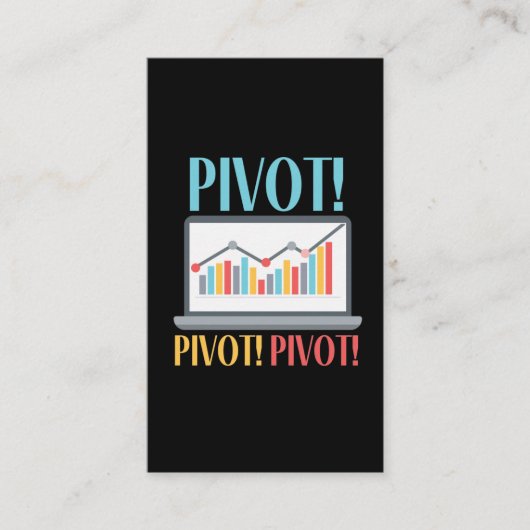 Pivot Analytics Finance Data Science Computer Visitenkarte (Vorderseite)