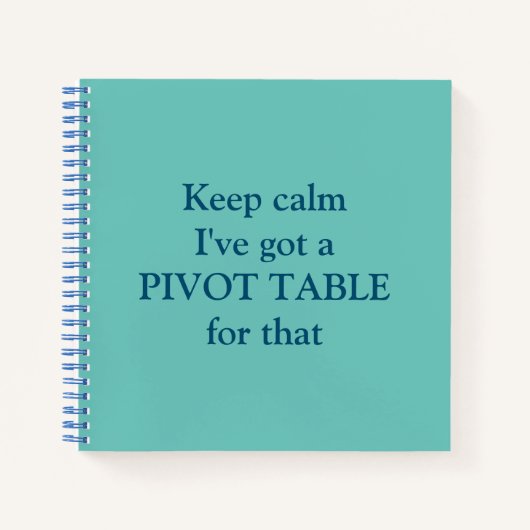 Pivot Table square notebook Notizblock (Vorderseite)