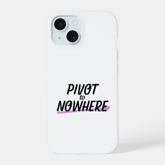 Pivot to Nowhere | Heavy-Duty iPhone 15 Hülle (Rückseite)