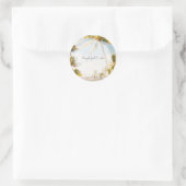 Pix Dezine Vintage Strandszene Runder Aufkleber (Tasche)