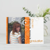 Pix Dezines 2011 Abschluss, Florentius Damask Einladung (Stehend Vorderseite)