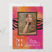 Pix Dezines 2011 Abschluss, Zebra Einladung (Vorderseite)