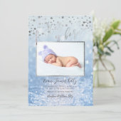 Pix Dezines A Star ist Geboren, Stars+Snow Bokeh Einladung (Stehend Vorderseite)