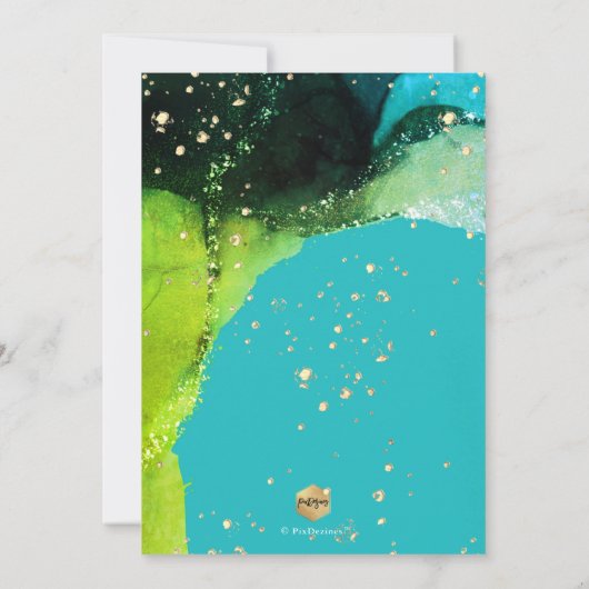 Pix Dezines Abschluss Alkohol Tinte Modernes Abstr Ankündigung (Rückseite)