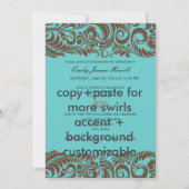 Pix Dezines Abschluss, Bellissimo Damask Einladung (Rückseite)