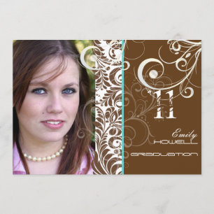 Pix Dezines Abschluss, Bellissimo Damask Einladung