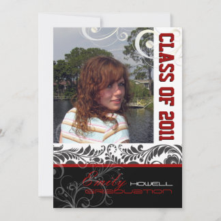 Pix Dezines Abschluss, Bellissimo Damask Einladung