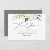 Pix Dezines Alabaster Rose Bereavement Danke, ich Einladung (Vorne/Hinten)