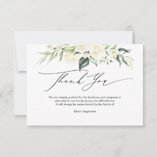 Pix Dezines Alabaster Rose Bereavement Danke, ich Einladung