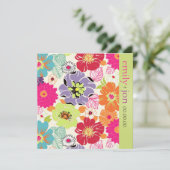 Pix Dezines alegre Retro Einladung (Stehend Vorderseite)