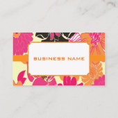 Pix Dezines alegre Retro-Foral, DIY-Hintergrund Visitenkarte (Rückseite)