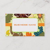 Pix Dezines alegre Retro-Foral, DIY-Hintergrund Visitenkarte (Rückseite)