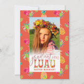 Pix Dezines Aloha Ananas Abschluss Luau Einladung (Vorderseite)