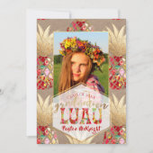 Pix Dezines Aloha Ananas, Abschluss Luau Einladung (Vorderseite)