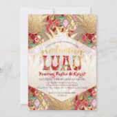 Pix Dezines Aloha Ananas, Abschluss Luau Einladung (Rückseite)