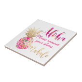 Pix Dezines Aloha Ananas, heiß rosa Fliese (Seite)