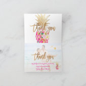 Pix Dezines Aloha Ananas/Pink/Danke Dankeskarte (Innenseite)