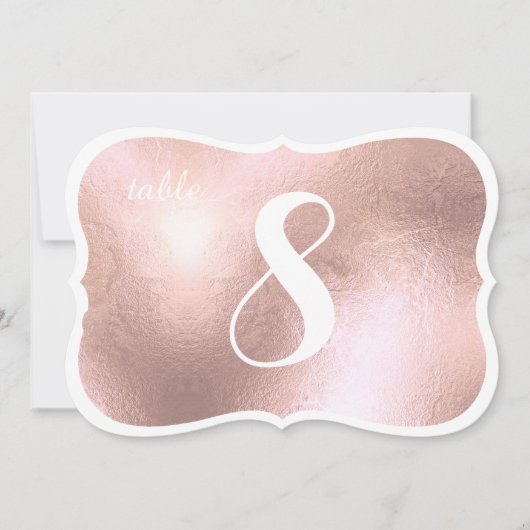 Pix Dezines Antique Imitate Rose Gold Tischnummern (Vorderseite)
