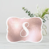 Pix Dezines Antique Imitate Rose Gold Tischnummern (Stehend Vorderseite)