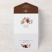 Pix Dezines Autumn Blume Marsala All In One Einladung (Außenbereich)