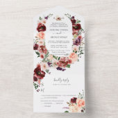 Pix Dezines Autumn Blume Marsala All In One Einladung (Innen Boden)