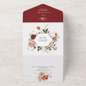 Pix Dezines Autumn Blume Marsala All In One Einladung (Außenbereich)