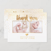 Pix Dezines Baby Dusche Danke / Dazzled Imitate Go Postkarte (Vorne/Hinten)