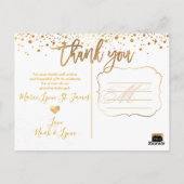 Pix Dezines Baby Dusche Danke / Dazzled Imitate Go Postkarte (Rückseite)