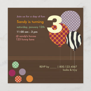 Pix Dezines Baloons Geburtstagsparty Einladung