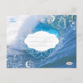 Pix Dezines banzai Pipeline Wellen/Save the Date Ankündigungspostkarte (Rückseite)