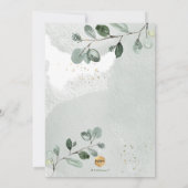 Pix Dezines Baptême d'Eucalyptus Rustique Aquarell Einladung (Rückseite)